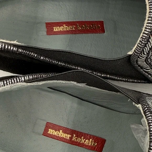 Meher Kakalia Embellished Beaded Black Suede Ankle Boots Size 37 - Picture 6 of 16